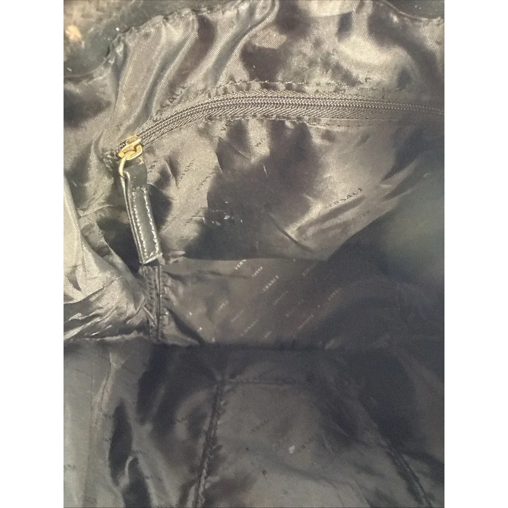 Versace Parfums Women's Backpack Bag Black/Gold Greek Key Logo Zipper Closure